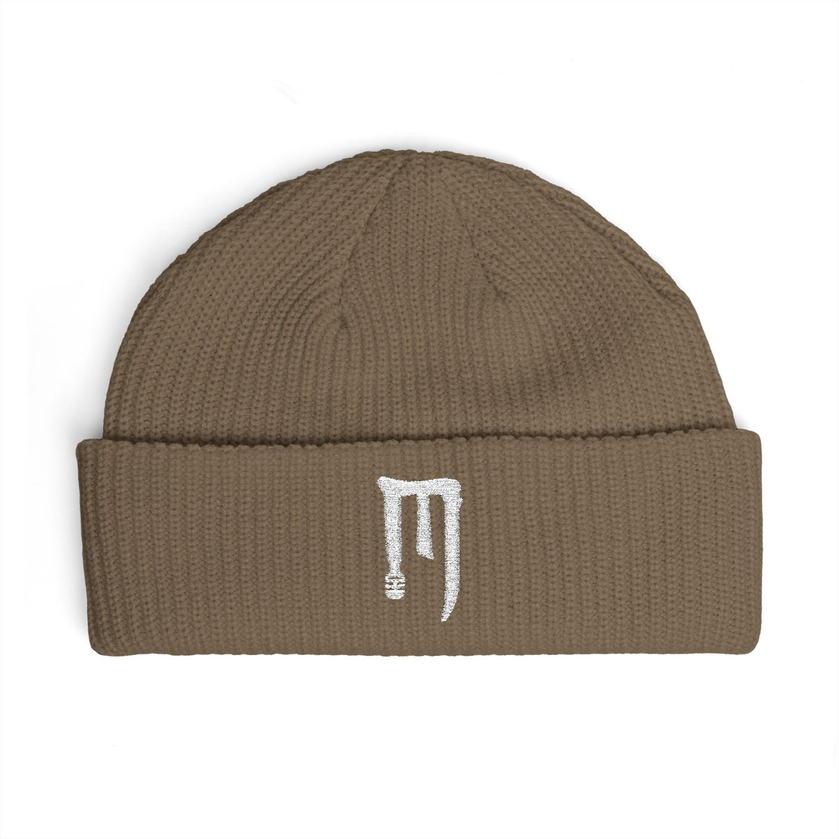 Ember Drip Cuff Beanie — Minimal Gothic Knit Hat