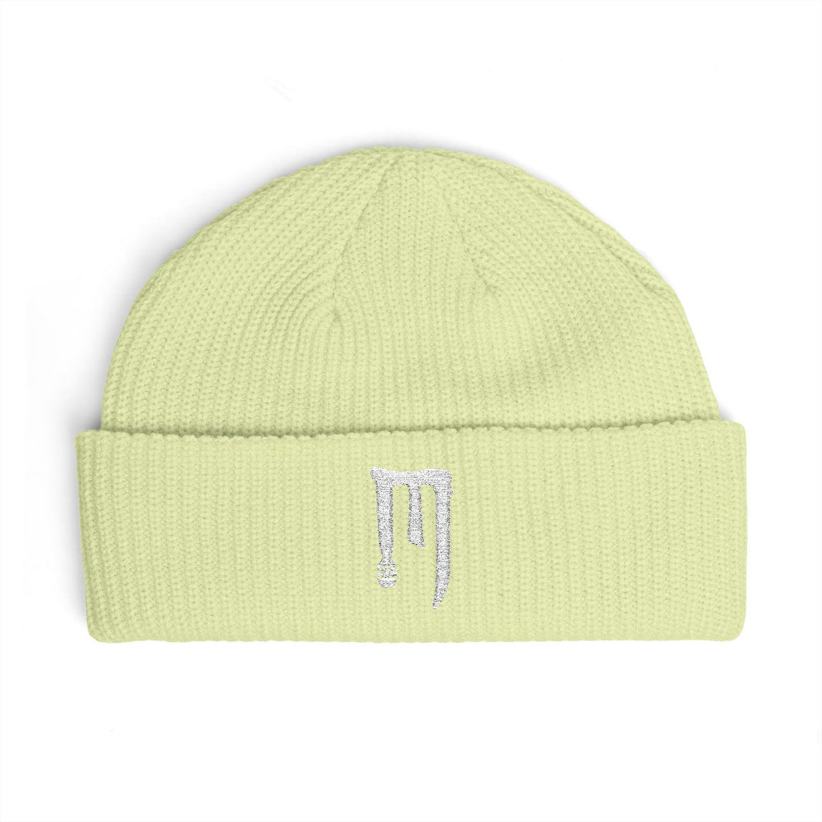Ember Drip Cuff Beanie — Minimal Gothic Knit Hat