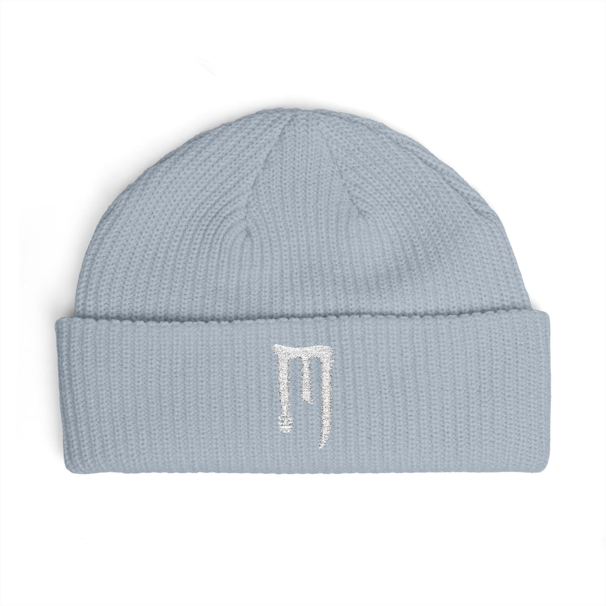 Ember Drip Cuff Beanie — Minimal Gothic Knit Hat